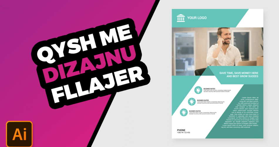 Qysh me dizajnu Fllajer me Adobe Illustrator