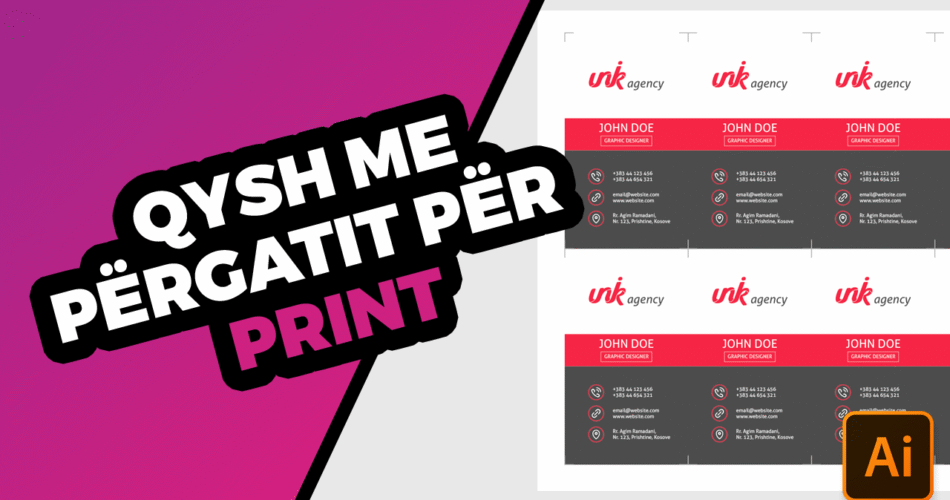 Qysh me i përgatit vizitkartelat për Print në Adobe Illustrator
