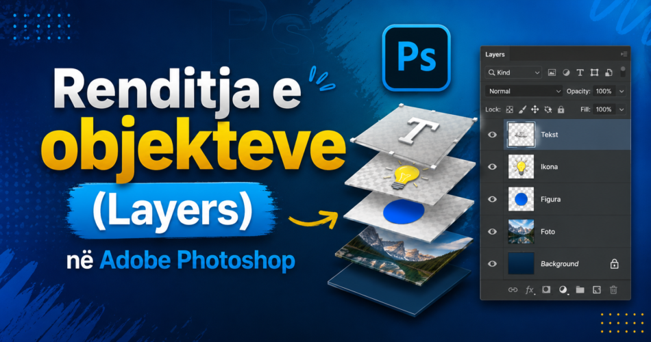 Renditja e objekteve (Layers) në Adobe Photoshop