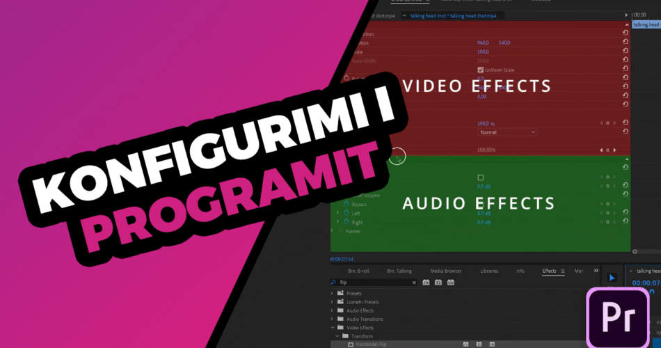 Interface – Rregullimi i hapsirës së punës në Adobe Premiere Pro