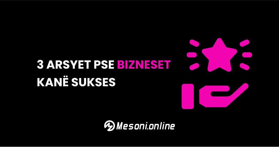 3 Arsyet pse bizneset kanë sukses