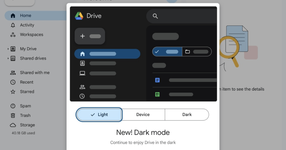 Google shtoi më në fund  Dark Mode në Google Drive