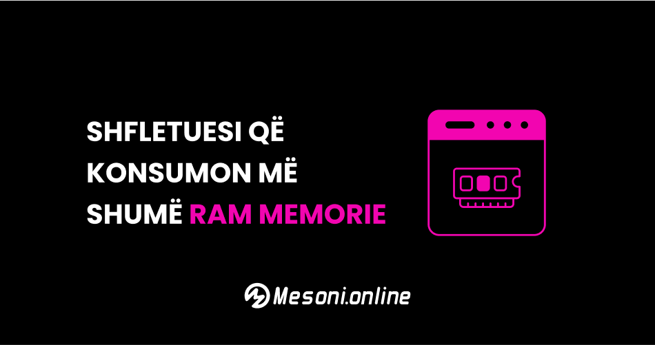 Shfletuesi që konsumon më shumë RAM memorie