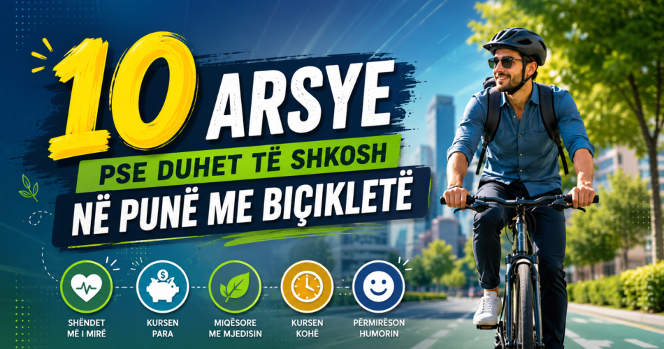 10 arsye pse duhet të shkosh në punë me biçikletë