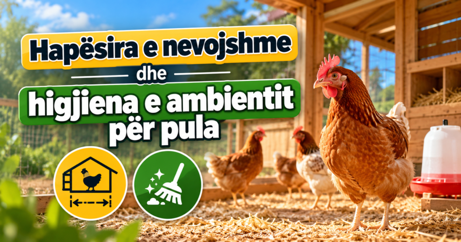 Hapësira e nevojshme dhe higjiena e ambientit për pula