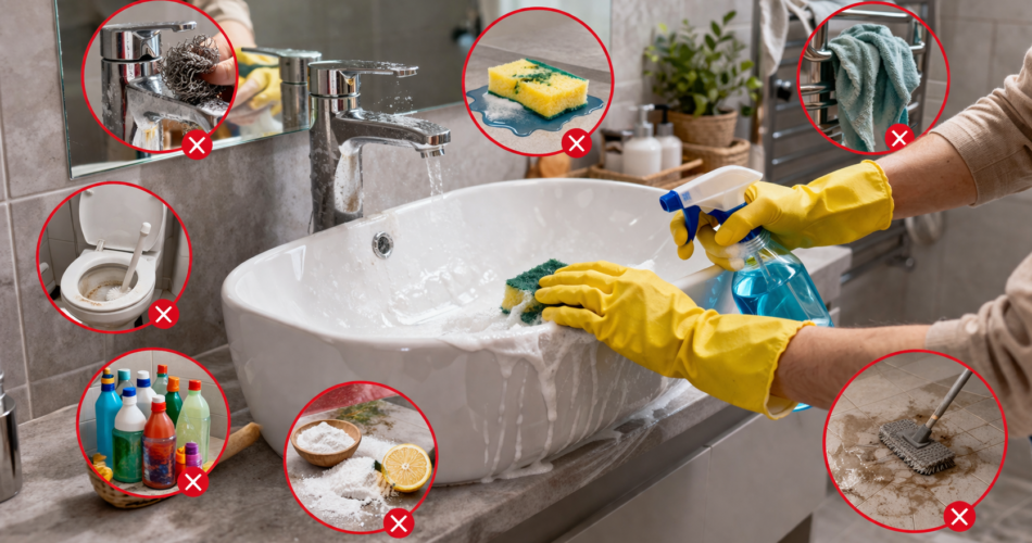 7 Gabime që duhet t’i shmangni gjatë pastrimit të banjos