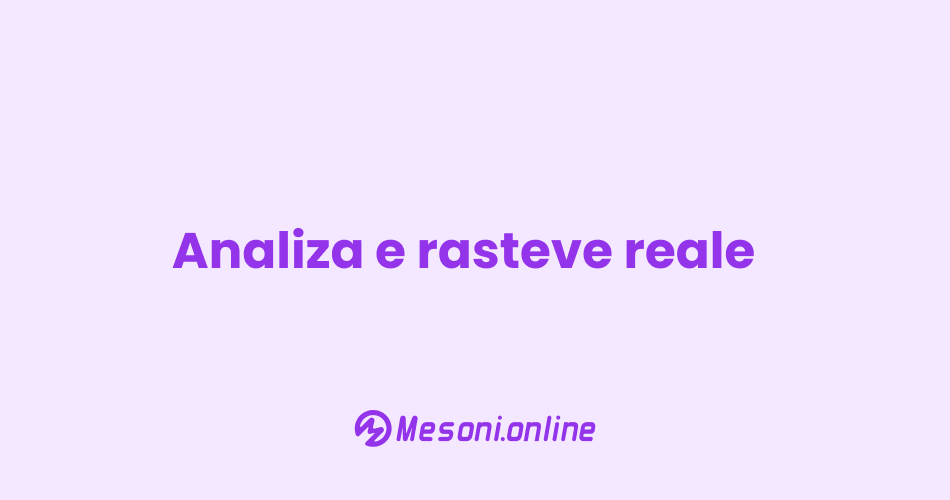 Analiza e rasteve reale