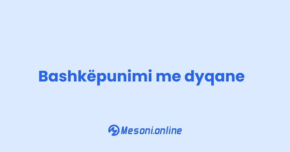 Bashkëpunimi me dyqane