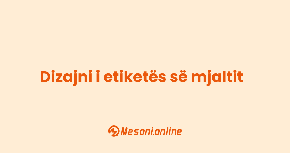 Dizajni i etiketës së mjaltit