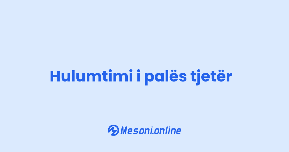 Hulumtimi i palës tjetër