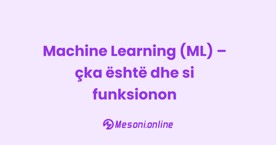 Machine Learning (ML) – çka është dhe si funksionon