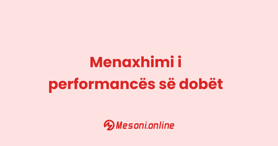 Menaxhimi i performancës së dobët