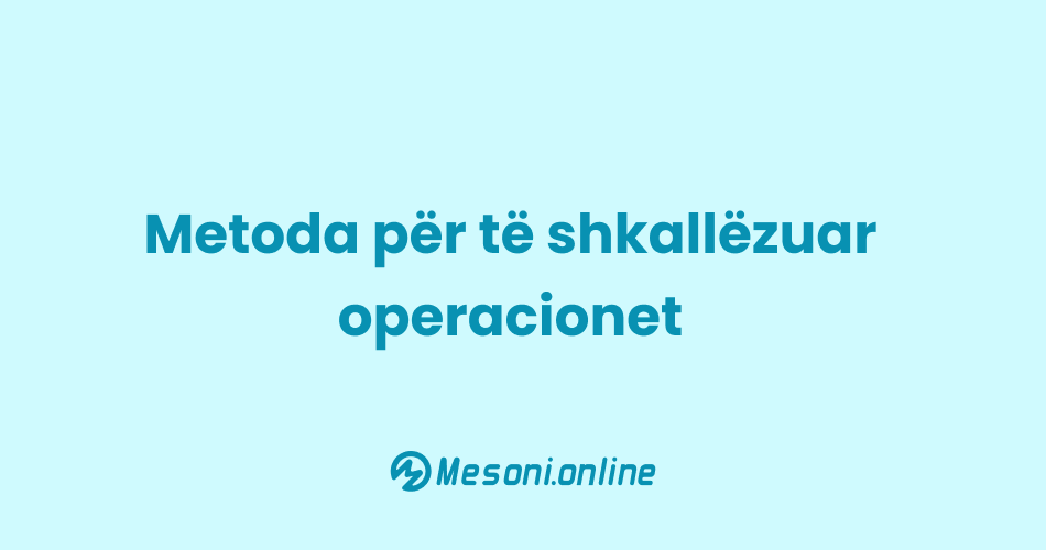 Metoda për të shkallëzuar operacionet