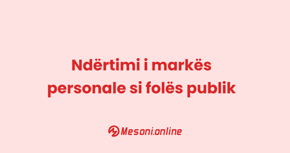 Ndërtimi i markës personale si folës publik