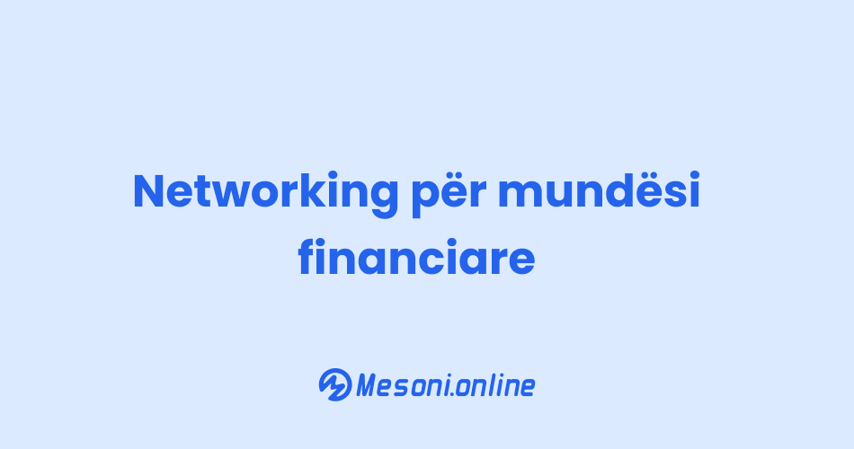 Networking për mundësi financiare