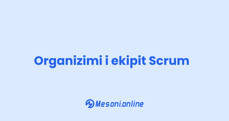 Organizimi i ekipit Scrum
