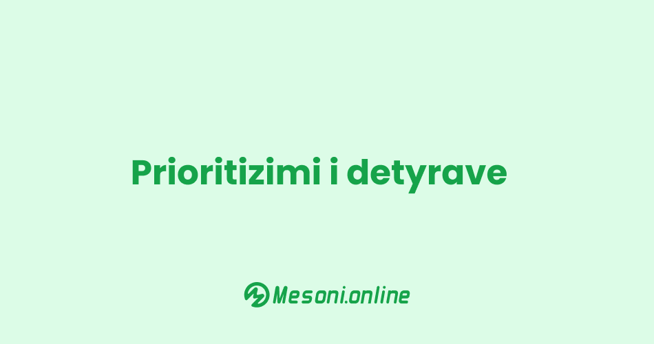 Prioritizimi i detyrave