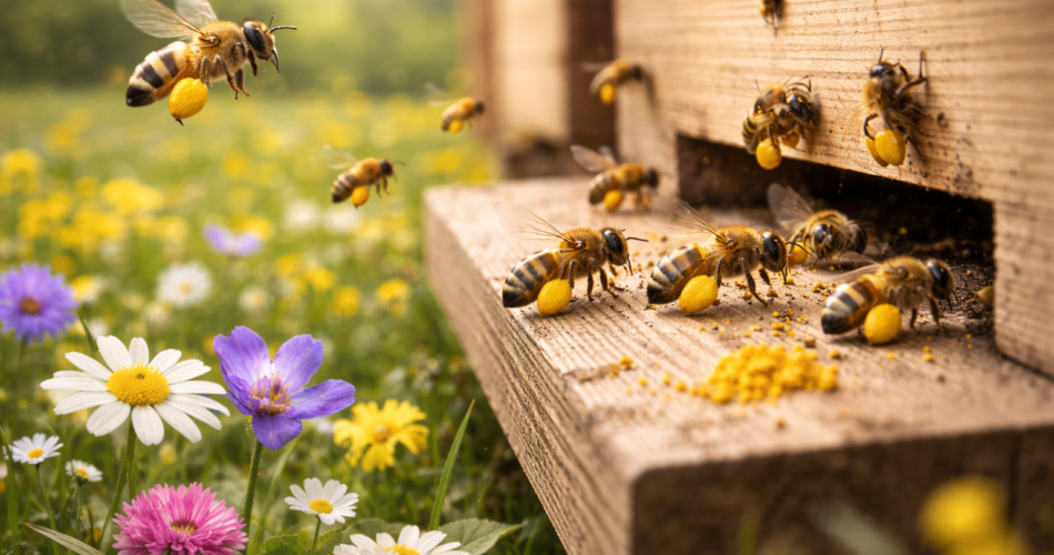 Pse është i rëndësishëm poleni për bletët