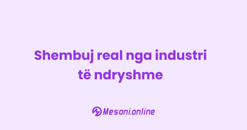 Shembuj real nga industri të ndryshme