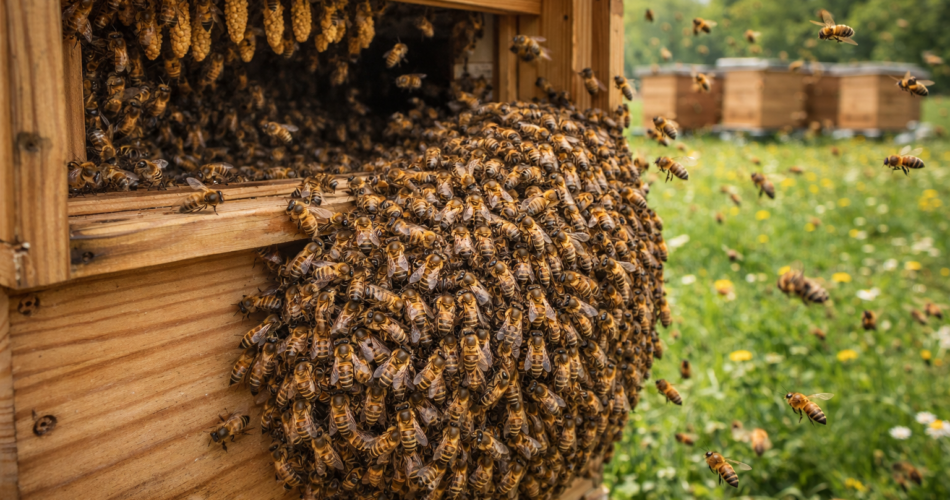 Si ta parandaloni grumbullimin (swarming) e bletëve?