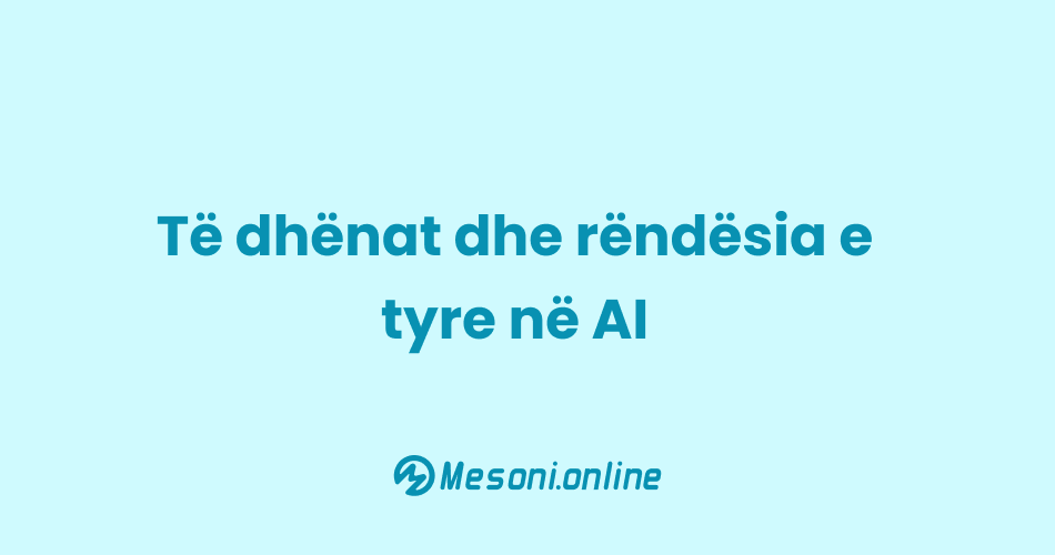Të dhënat dhe rëndësia e tyre në AI