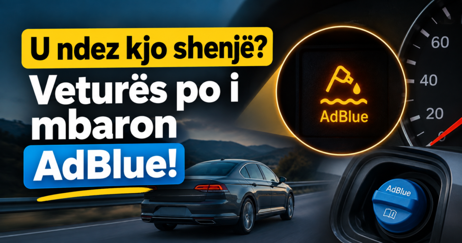 U ndez kjo shenjë? Veturës po i mbaron AdBlue!