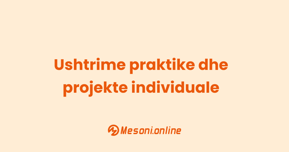 Ushtrime praktike dhe projekte individuale