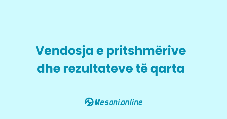Vendosja e pritshmërive dhe rezultateve të qarta