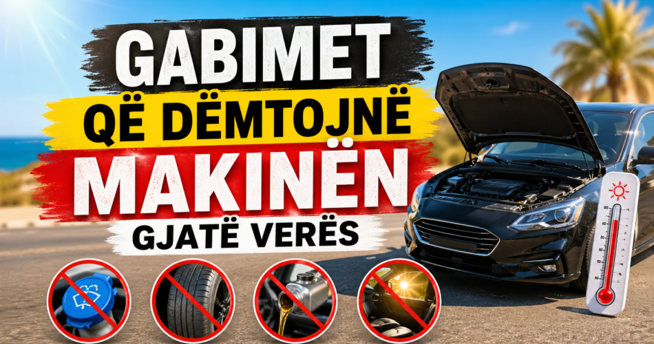 Gabimet që dëmtojnë makinën gjatë verës