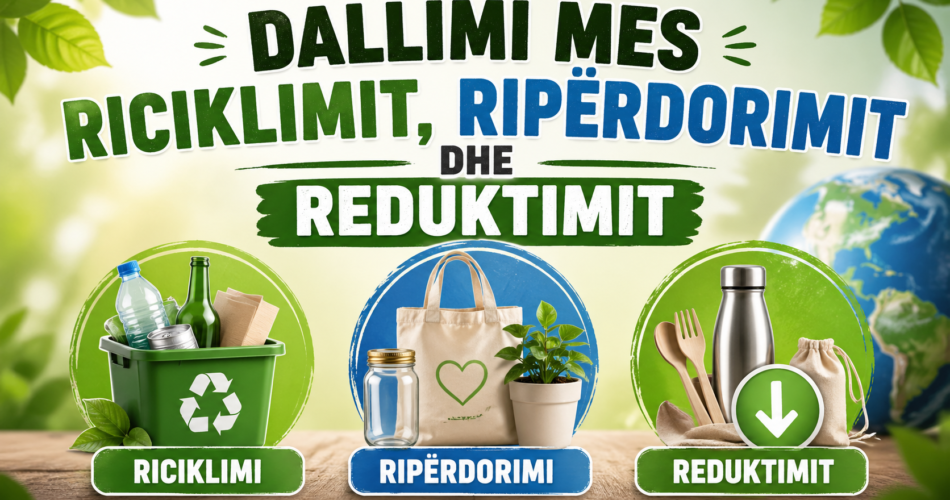 Dallimi mes riciklimit, ripërdorimit dhe reduktimit