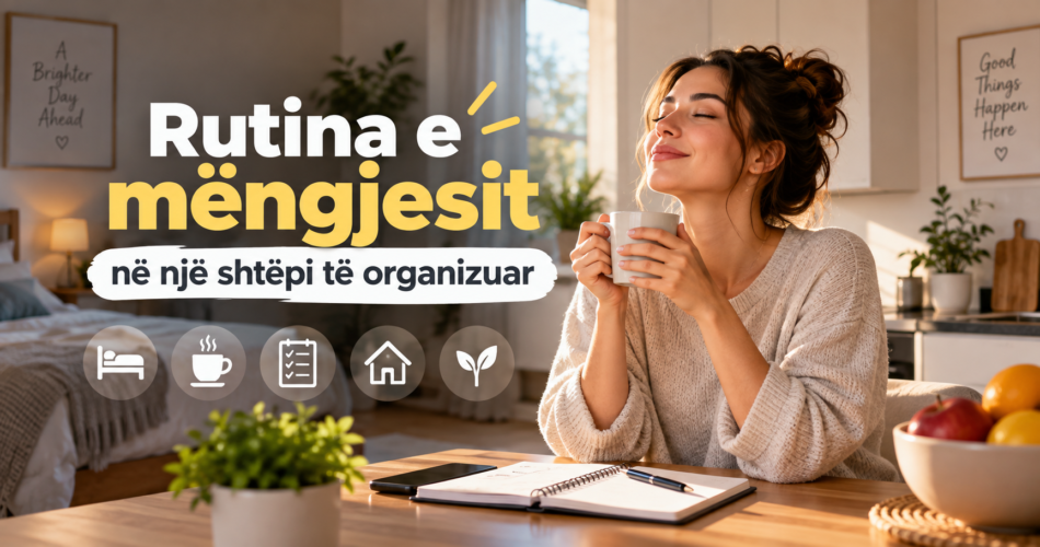 Rutina e mëngjesit në një shtëpi të organizuar