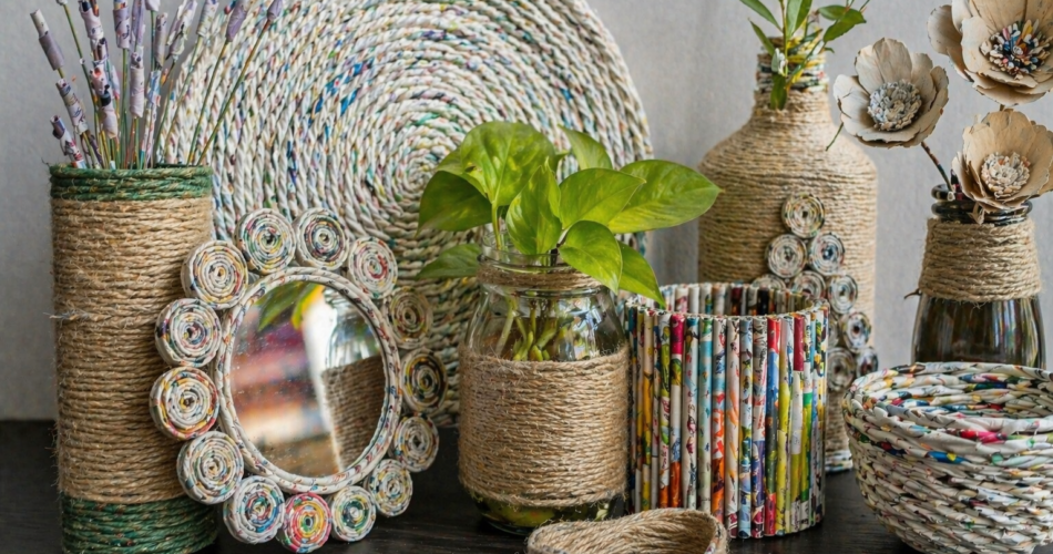 Si të krijoni dekorime shtëpie nga materiale të ricikluara
