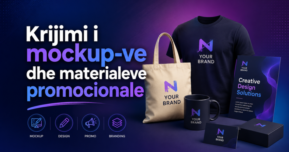 Krijimi i mockup-ve dhe materialeve promocionale