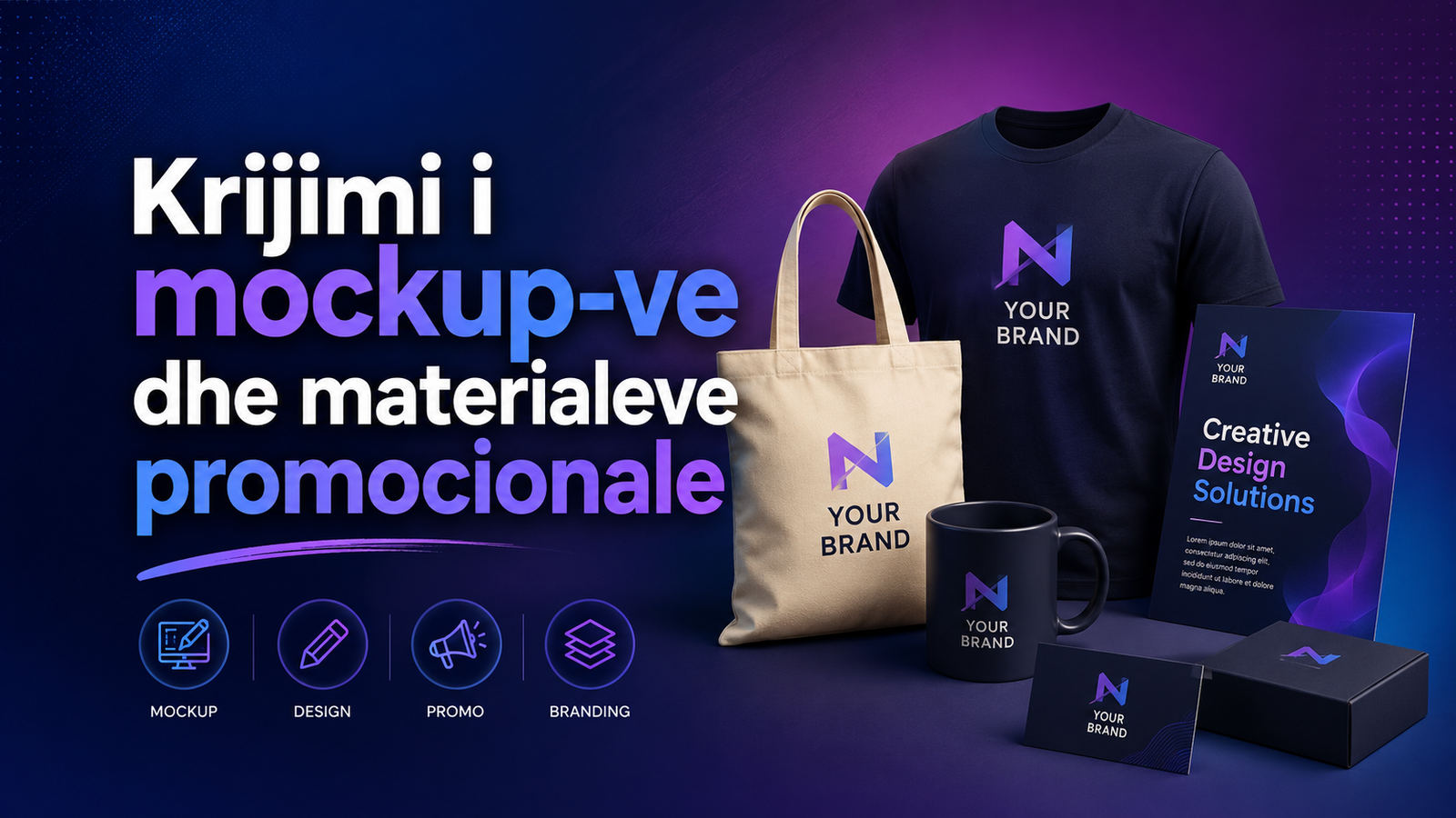 Materiale Reklamash Krijimi i mockup-ve dhe materialeve promocionale - Mesoni Online