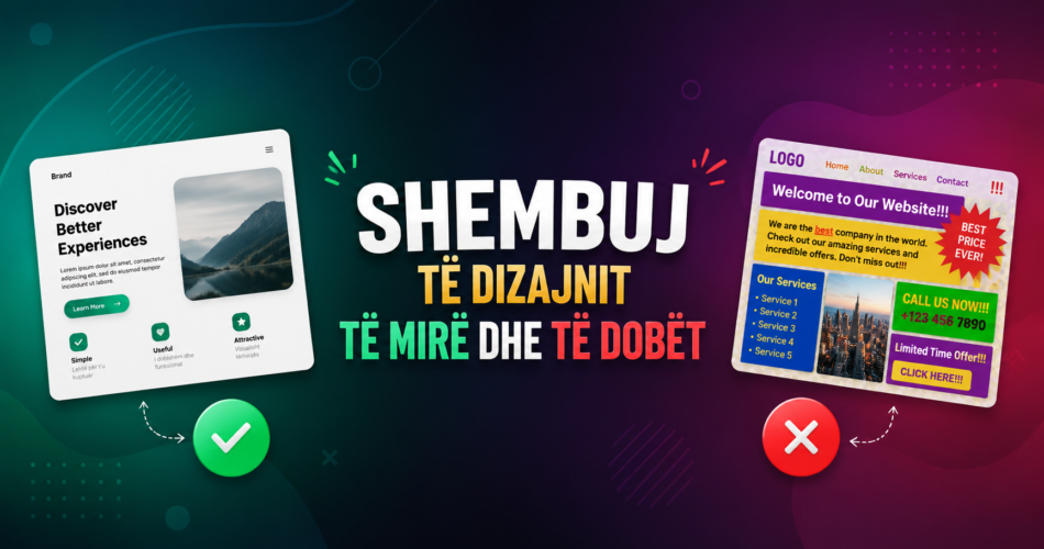 Shembuj të dizajnit të mirë dhe të dobët