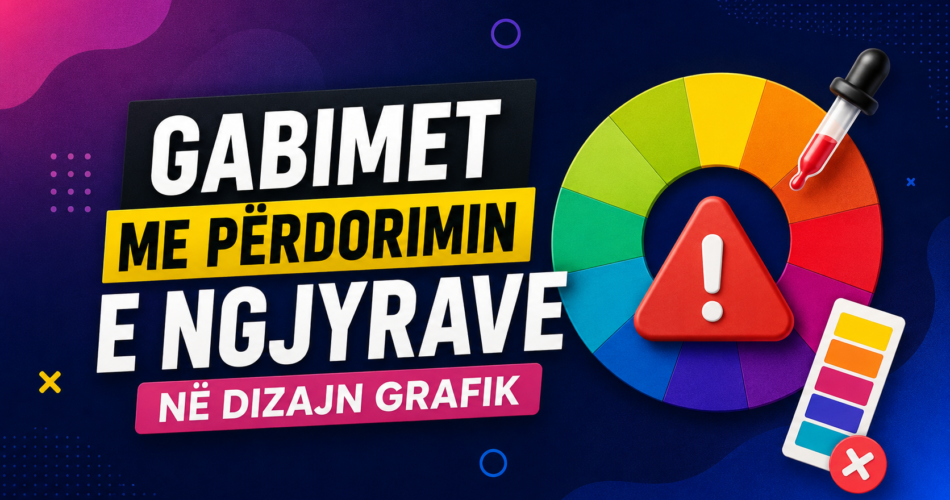Gabimet me përdorimin e ngjyrave në Dizajn Grafik