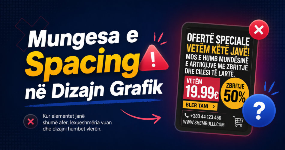 Mungesa e Spacing në Dizajn Grafik