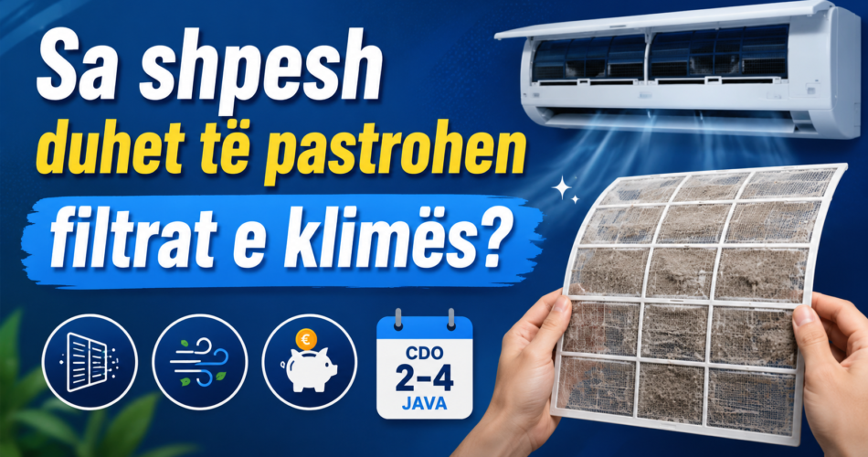 Sa shpesh duhet të pastrohen filtrat e klimës?