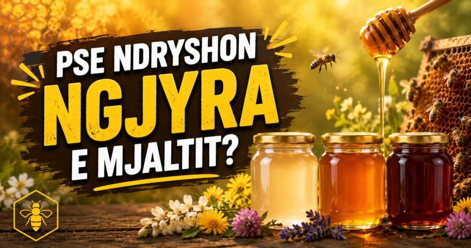 Pse ndryshon ngjyra e mjaltit?