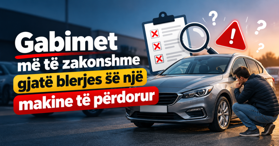 Gabimet më të zakonshme gjatë blerjes së një makine të përdorur