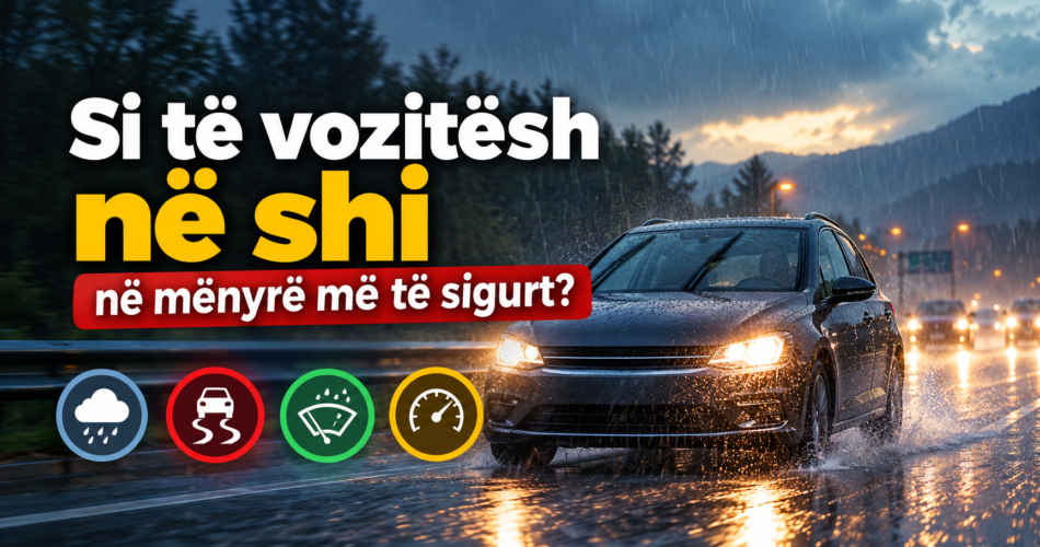 Si të vozitësh në shi në mënyrë më të sigurt?